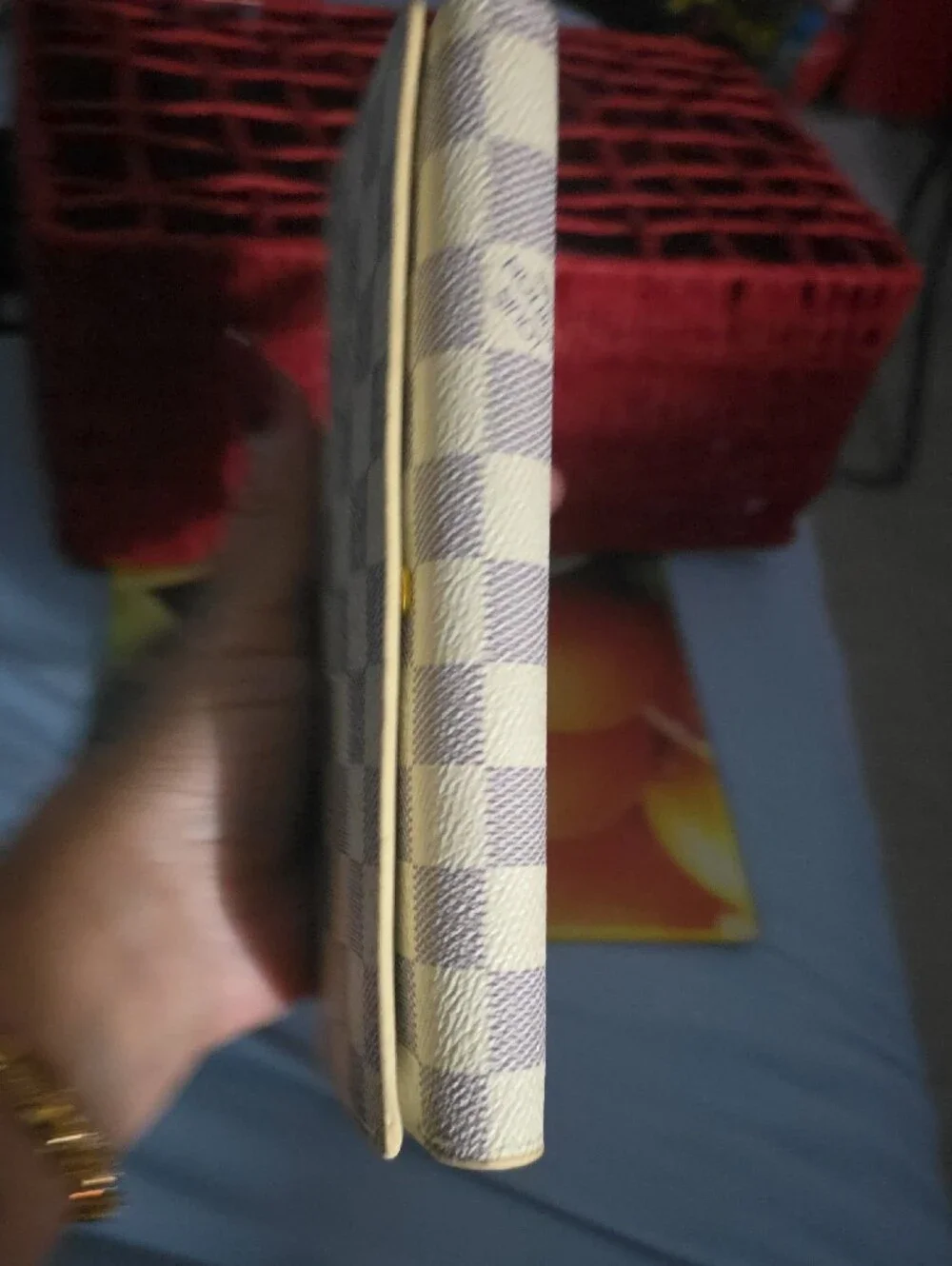 Louis Vuitton Damier Azur Canvas Wallet - Cream & Light Gray